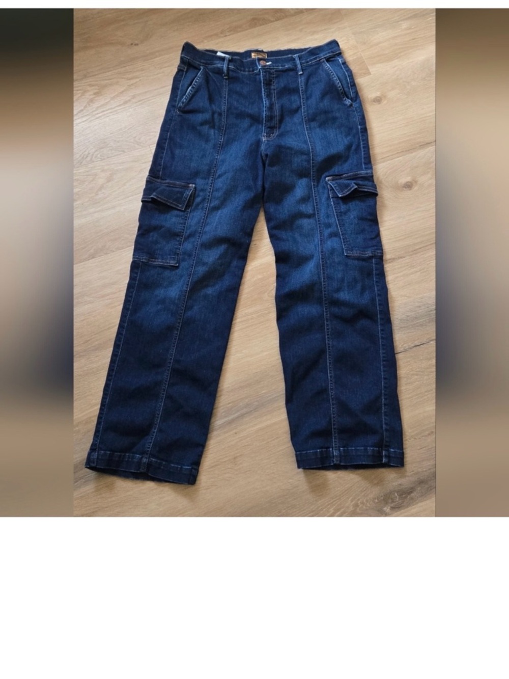 MOTHER Dark Blue Cargo Ankle Pants